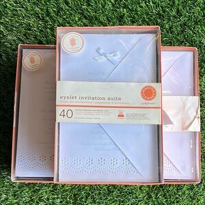 MARTHA STEWART Eyelet Invitation Suite Cards